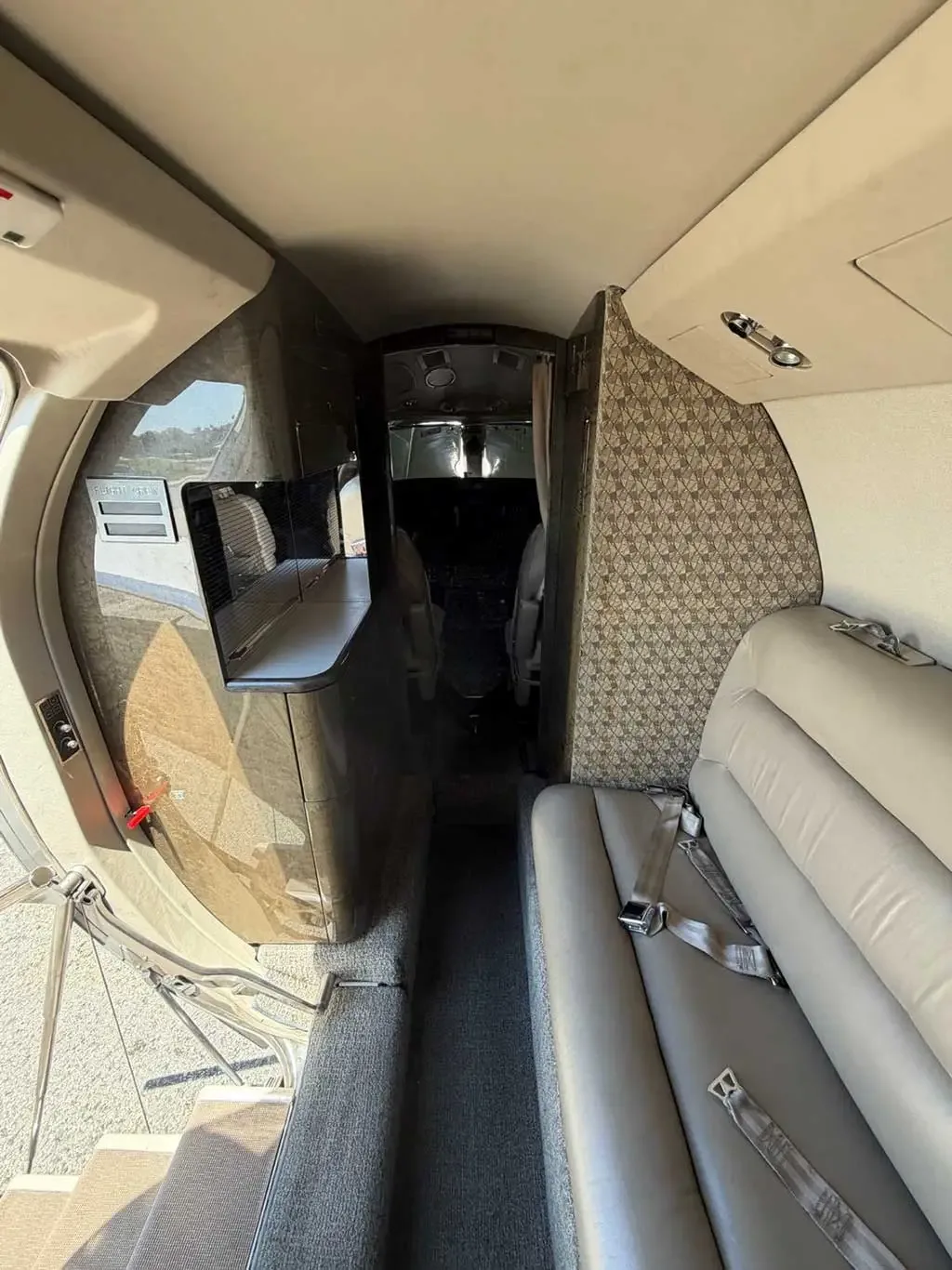 Cabin interior of a 1995 Cessna Citation VI.