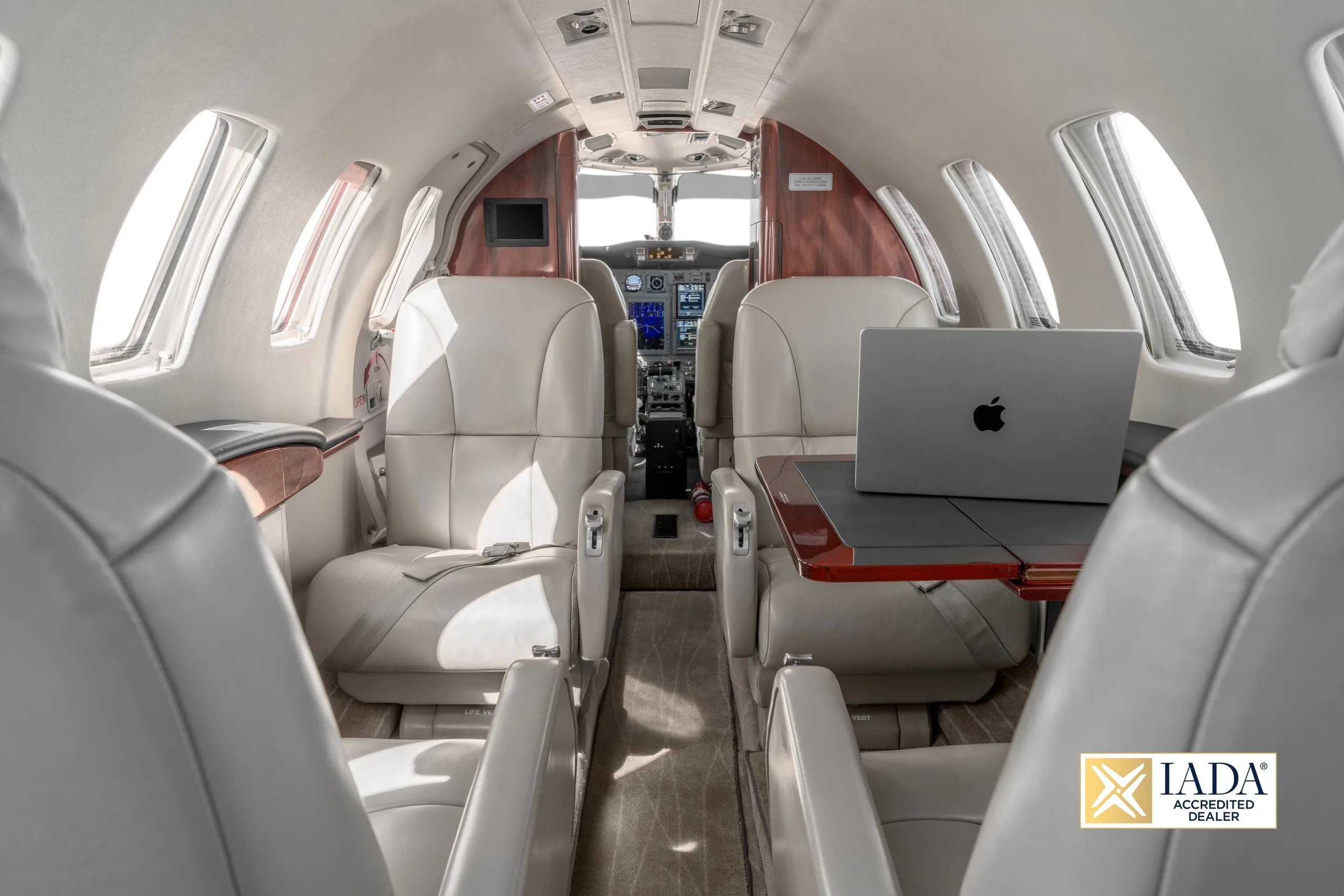 Cabin interior of a 2002 Cessna CITATION CJ2.