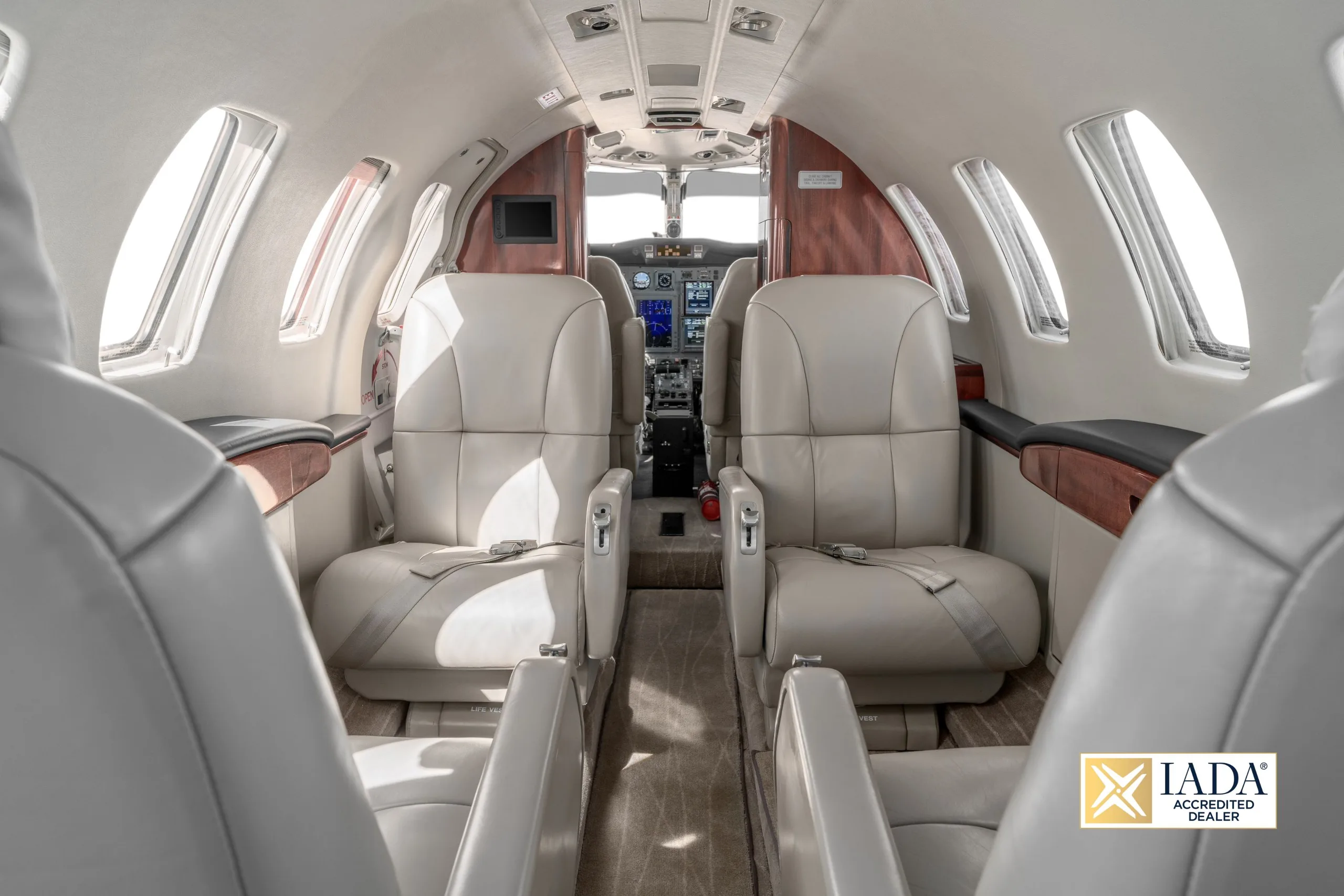 Cabin interior of a 2002 Cessna CITATION CJ2.