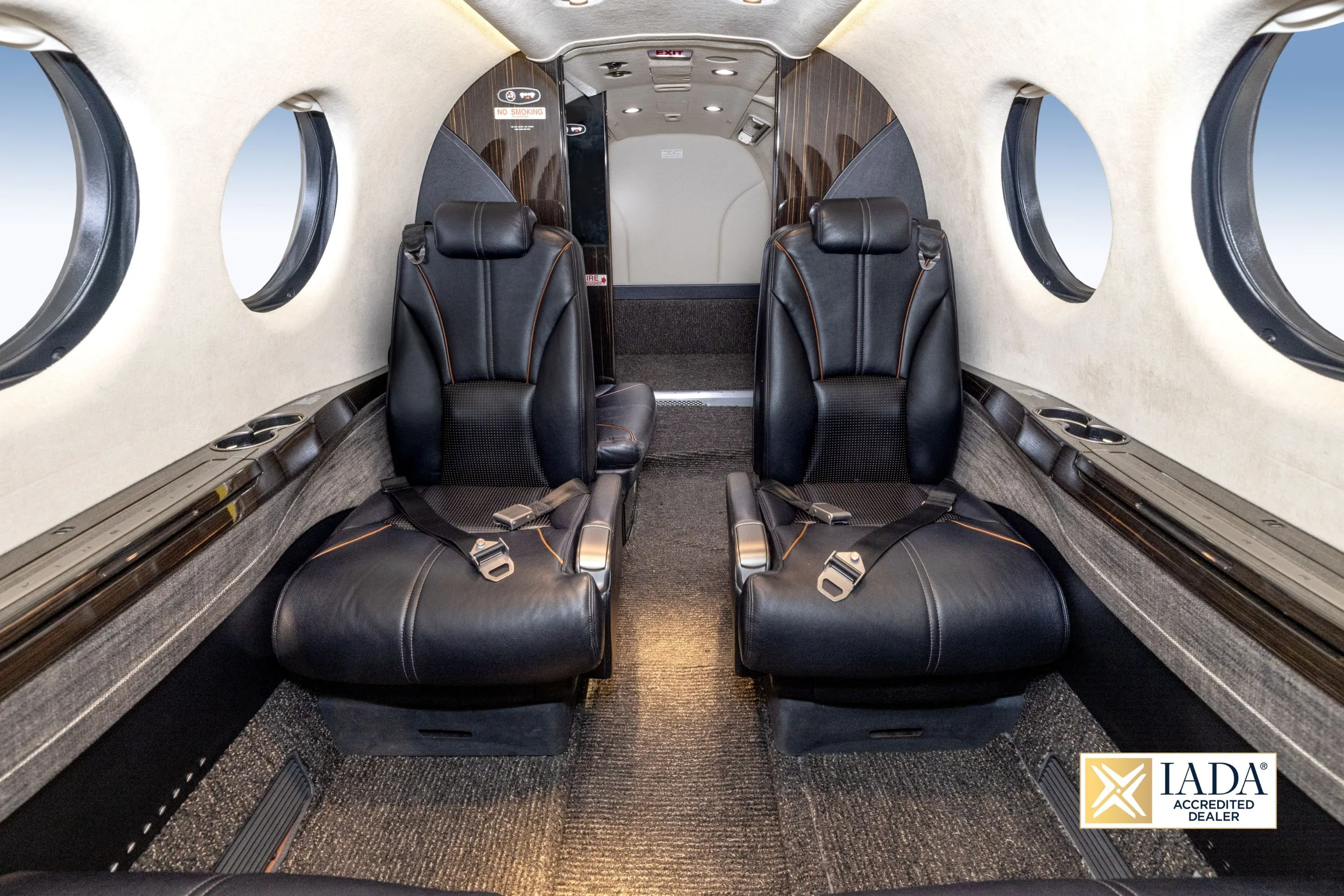 Cabin interior of a 2020 Beechcraft KING AIR 360.