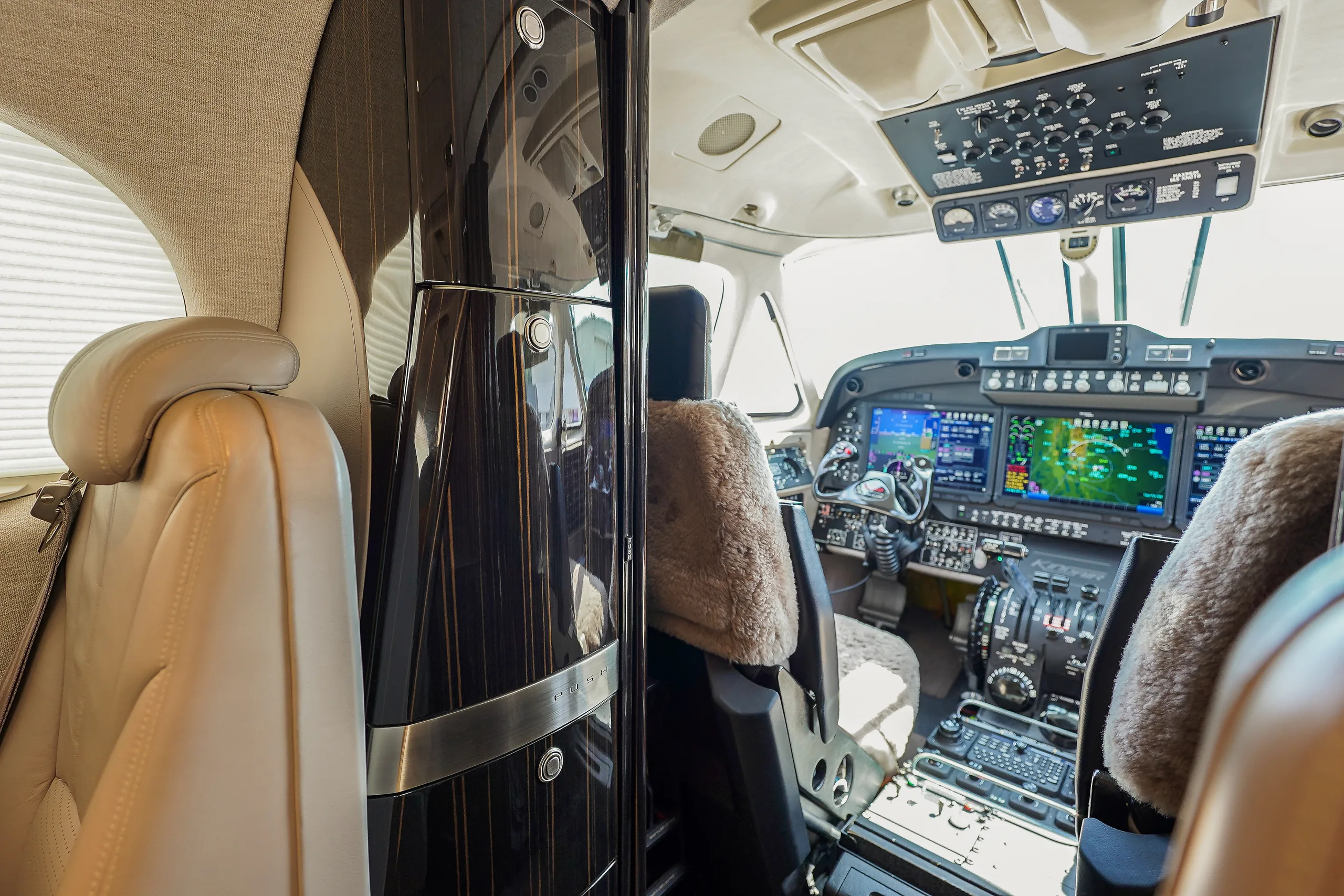 Cabin interior of a 2023 Beechcraft SUPER KING AIR 360.