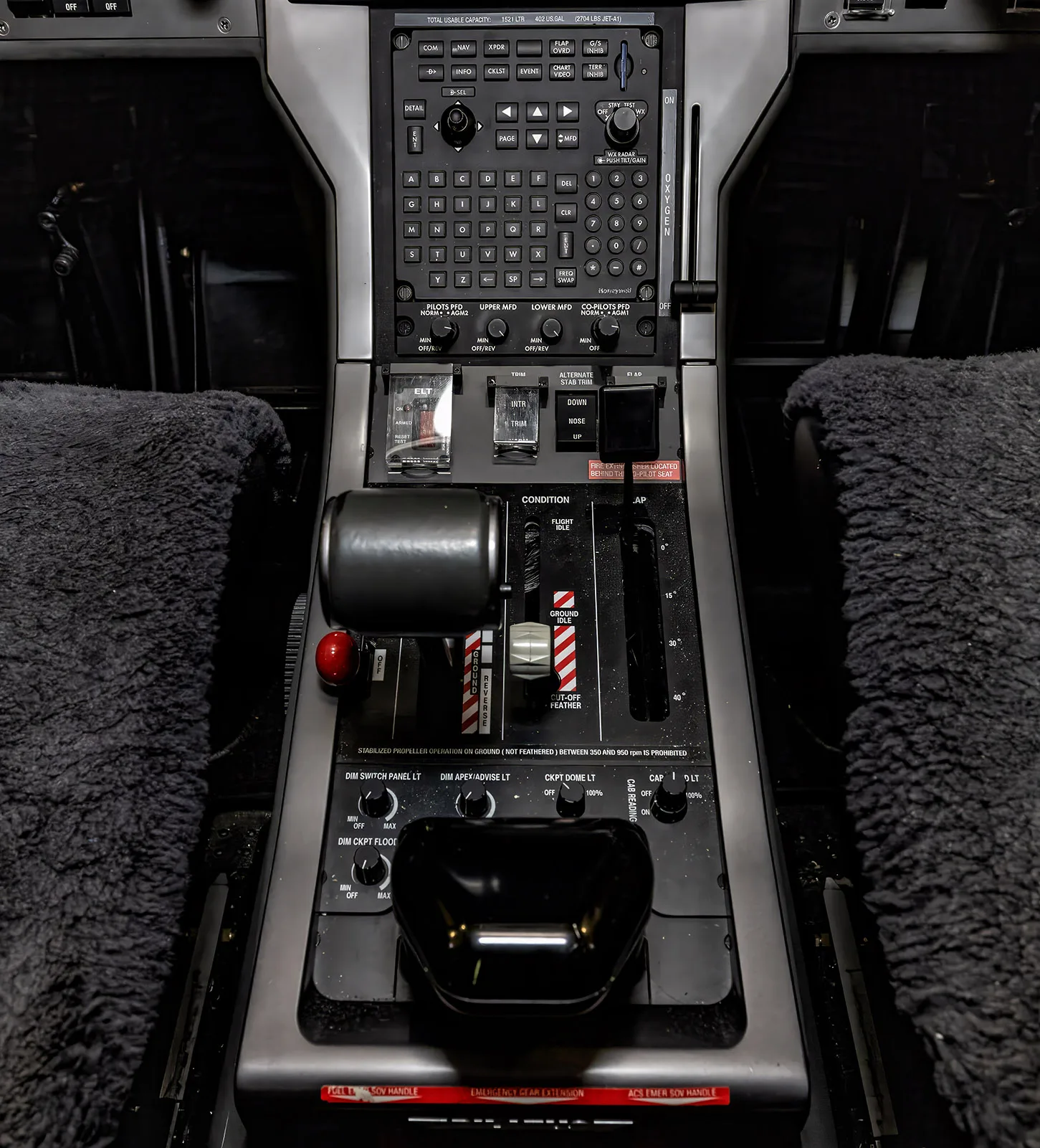 Avionics suite of a 2016 Pilatus PC-12/47E NG.