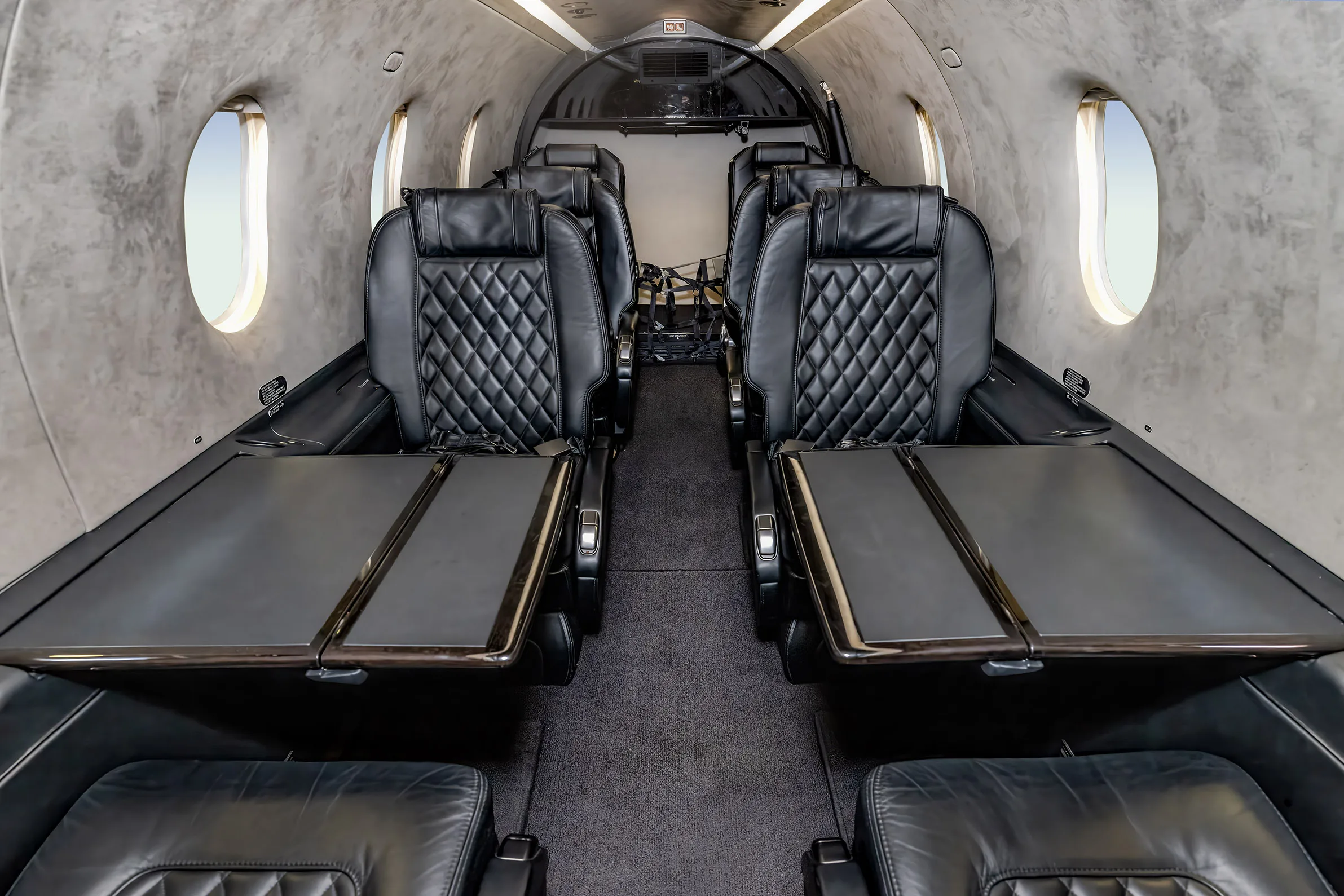 Cabin interior of a 2016 Pilatus PC-12/47E NG.