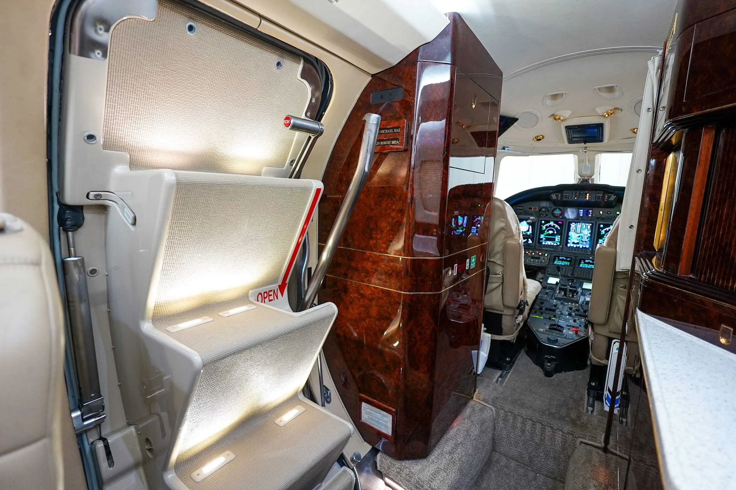 Cabin interior of a 2000 Cessna CITATION X.