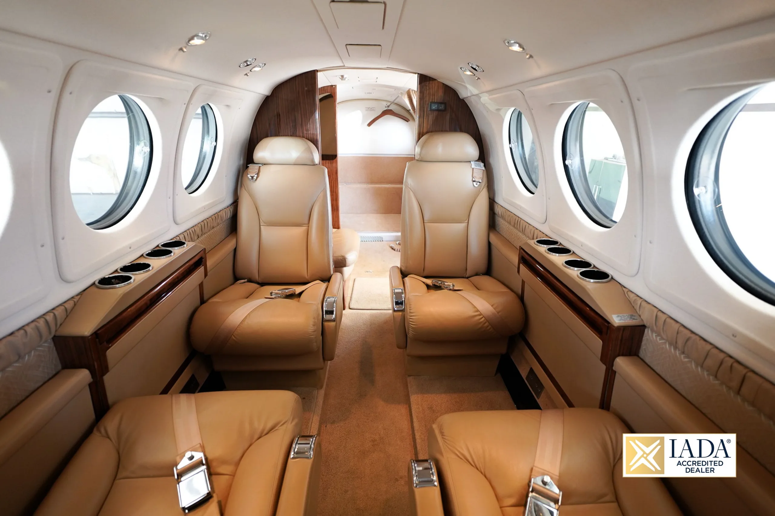 Cabin interior of a 2014 Beechcraft KING AIR 250.