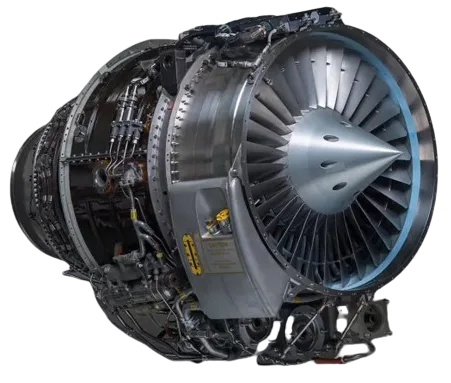 Engine detail of a 2008 Hawker 900XP.