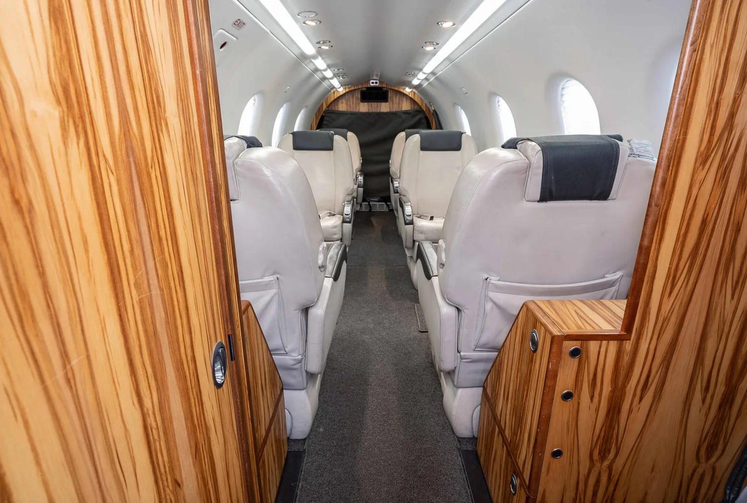 Cabin interior of a 2008 Pilatus PC12-47/E (NG).