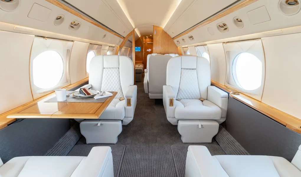 Cabin interior of a 2000 Gulfstream GIV-SP.