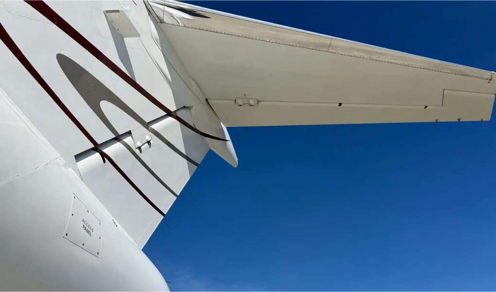 Engine detail of a 2000 Gulfstream GIV-SP.