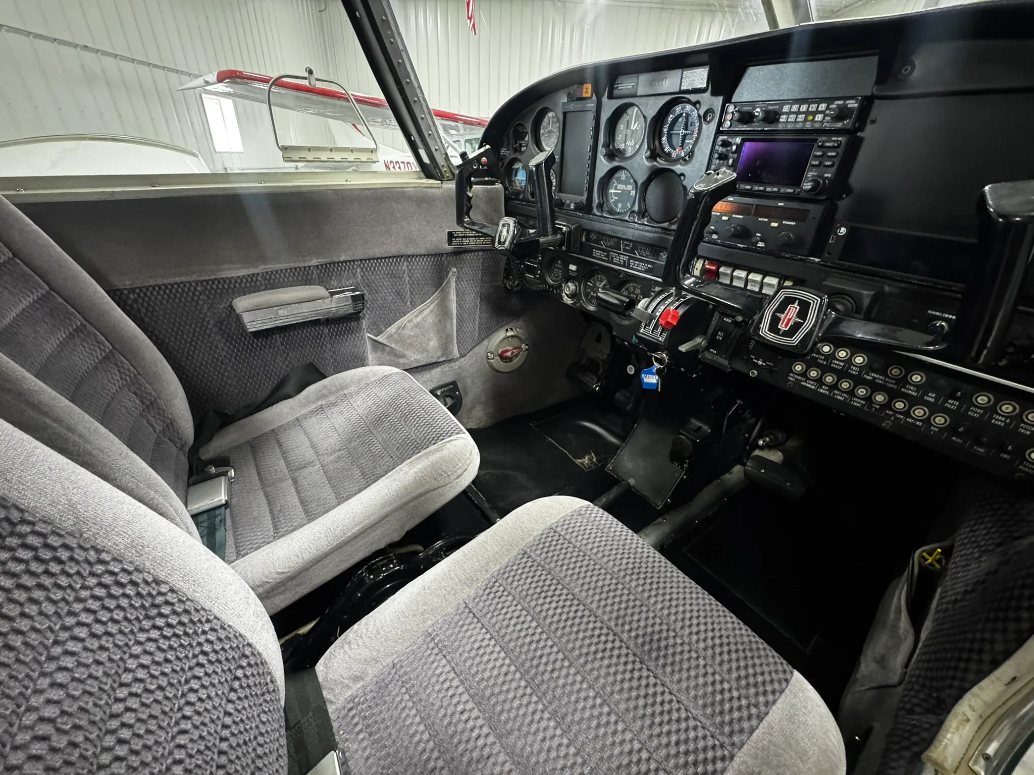 Cabin interior of a 1972 Piper Archer II.