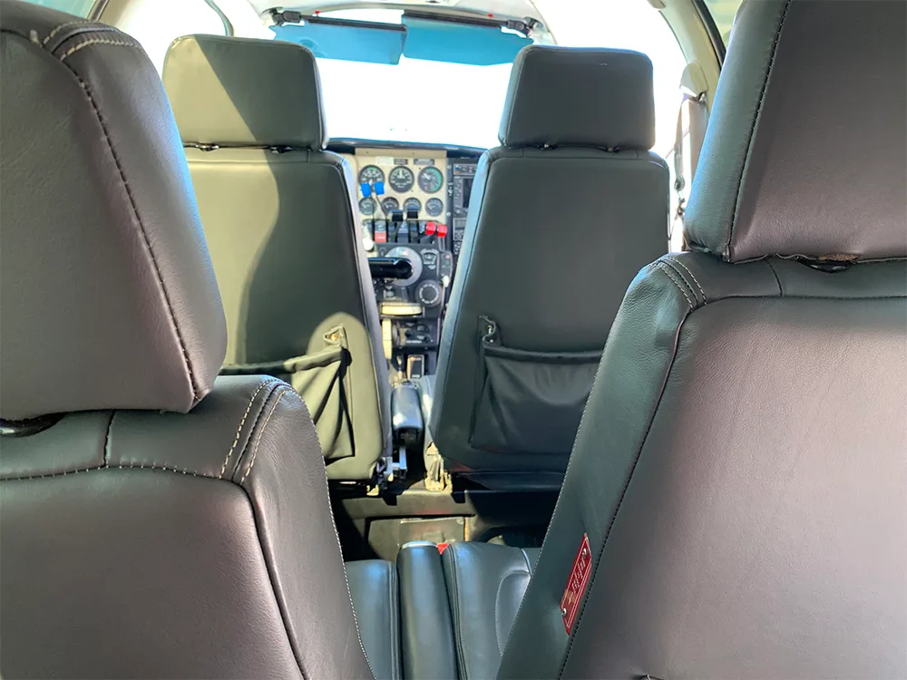 Cabin interior of a 1979 Beechcraft Baron.