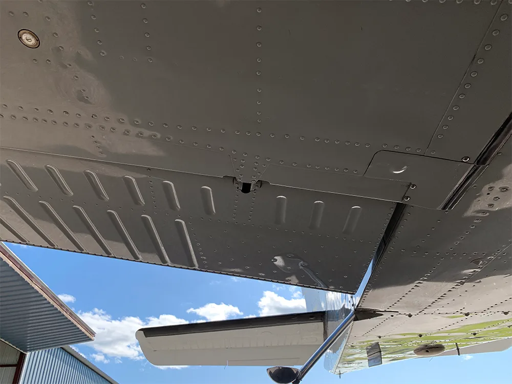 Engine detail of a 1979 Beechcraft Baron.