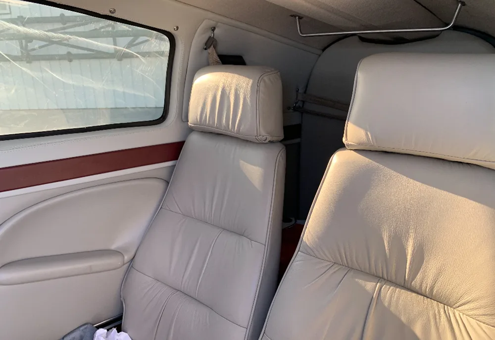 Cabin interior of a 1980 Beechcraft Baron 58P.