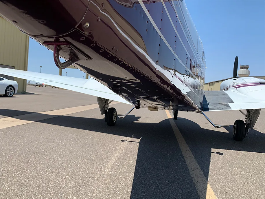 Cabin interior of a 1981 Beechcraft Baron 58P.