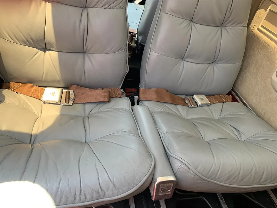 Cabin interior of a 1981 Beechcraft Baron 58P.