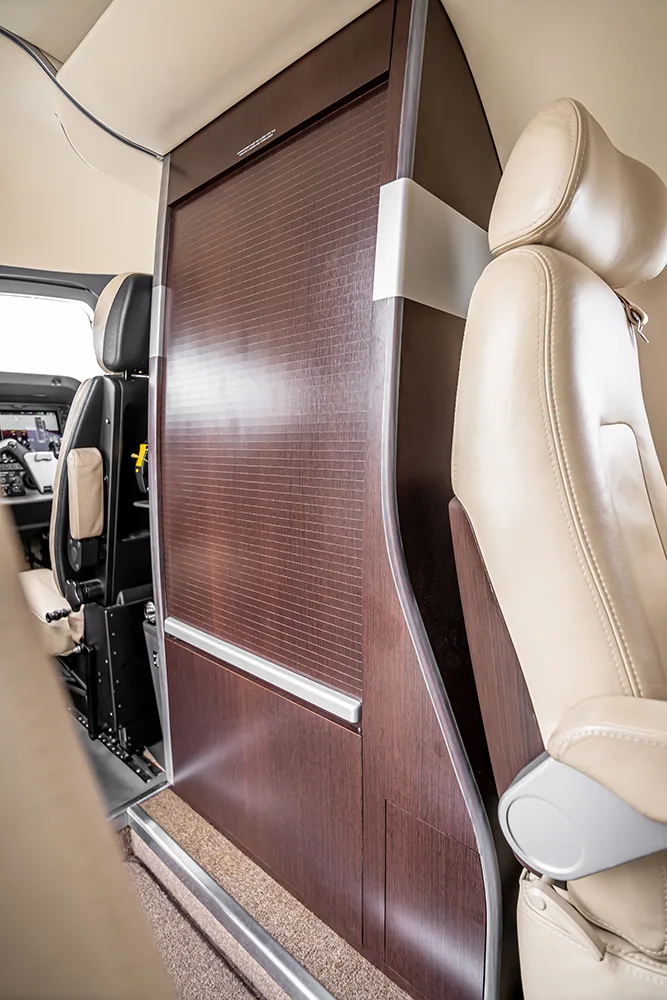 Cabin interior of a 2012 Embraer Phenom 100.