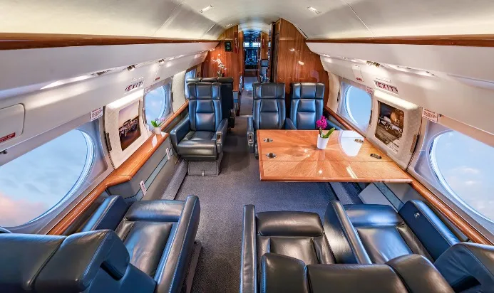 Cabin interior of a 1994 Gulfstream GIV.