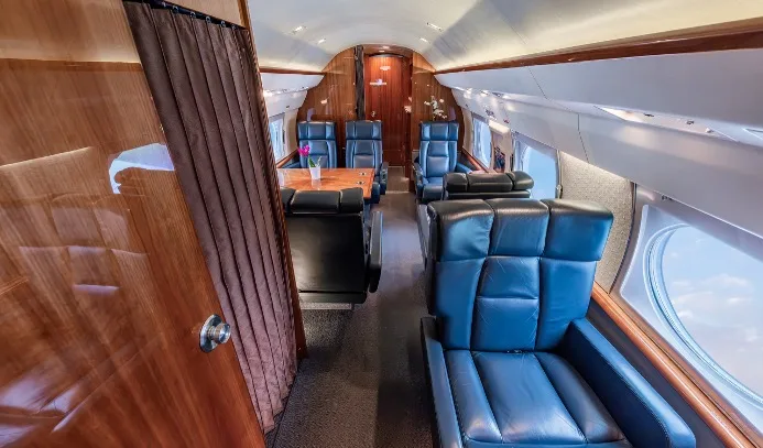 Cabin interior of a 1994 Gulfstream GIV.
