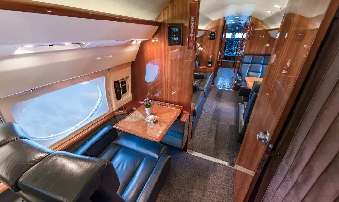 Cabin interior of a 1994 Gulfstream GIV.