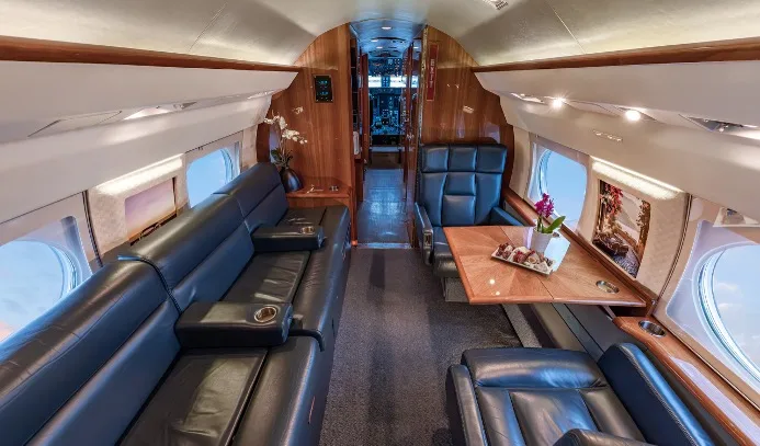 Cabin interior of a 1994 Gulfstream GIV.