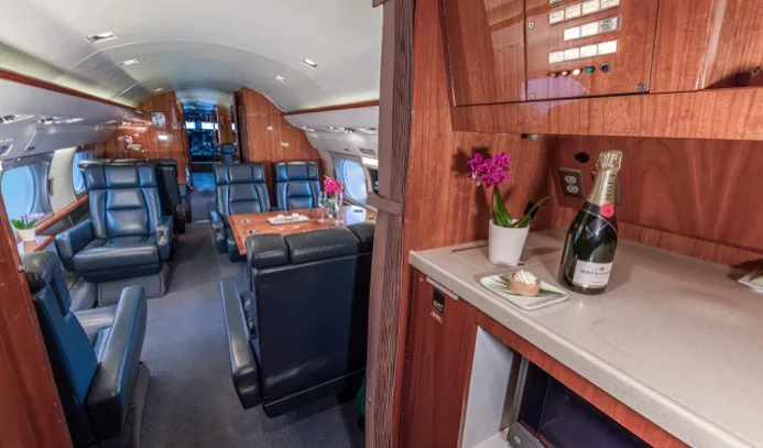 Cabin interior of a 1994 Gulfstream GIV.