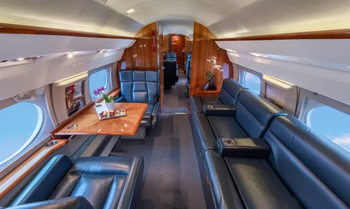 Cabin interior of a 1994 Gulfstream GIV.