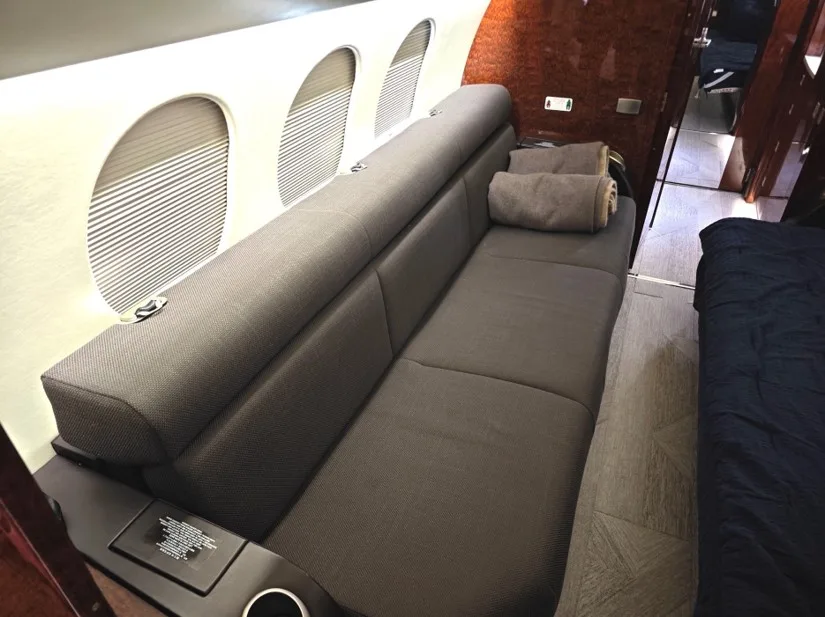 Cabin interior of a 2015 Dassault FALCON 7X.