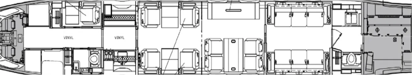 Specification or layout diagram for a 2015 Gulfstream G650ER.