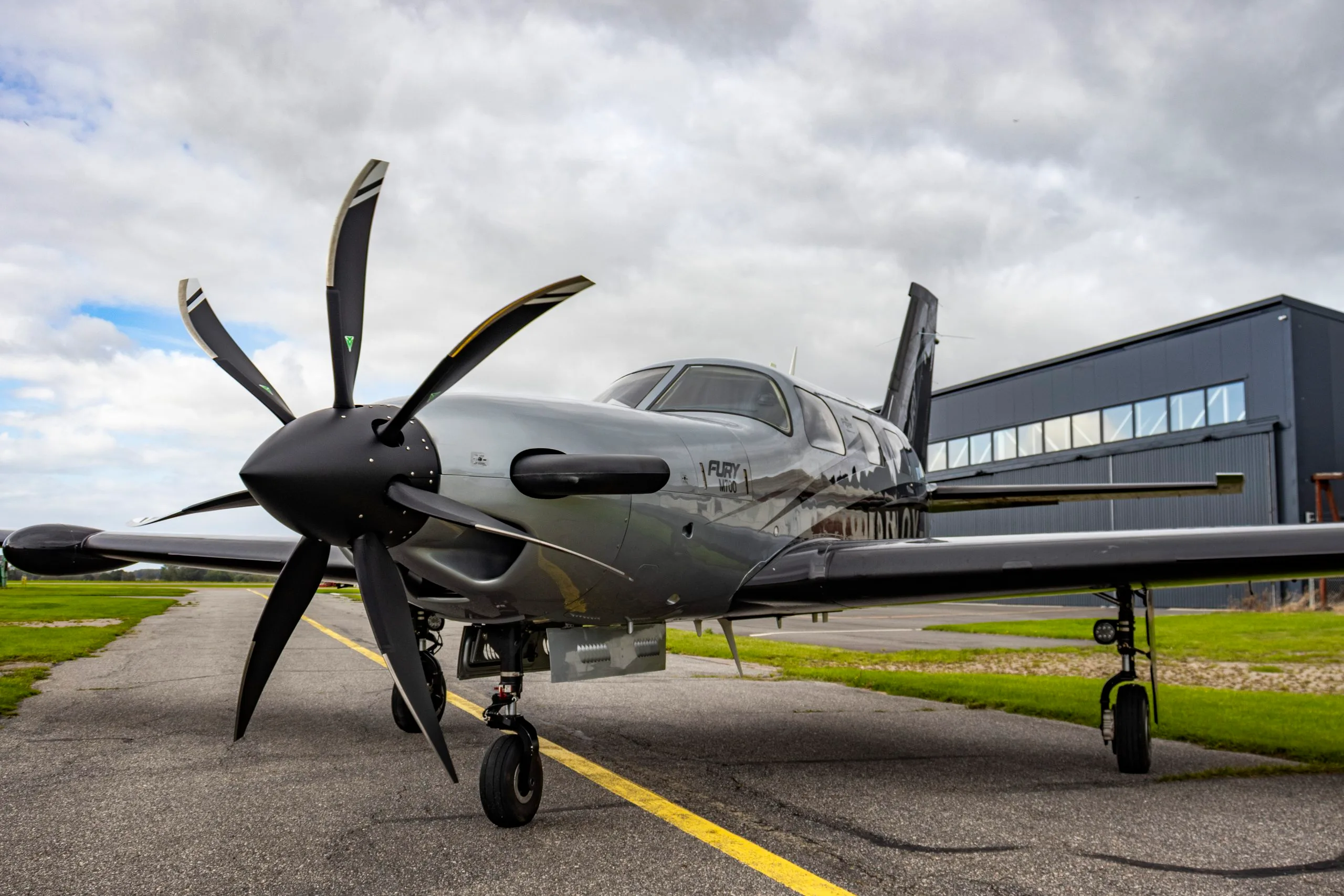 Exterior view of a 2023 Pilatus, HB-FEM.