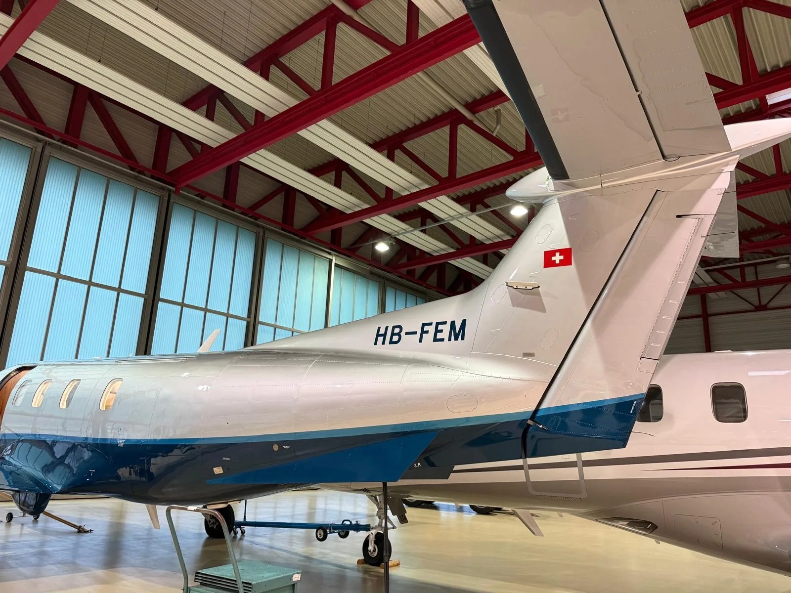 Exterior view of a 2023 Pilatus, HB-FEM.