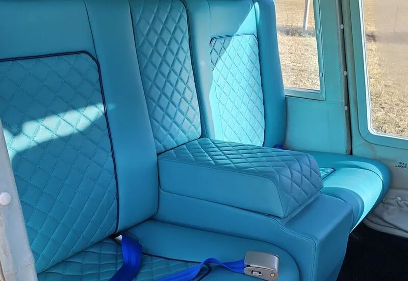 Cabin interior of a 1984 Agusta A109A.