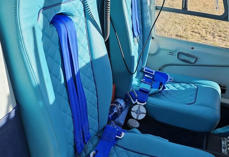 Engine detail of a 1984 Agusta A109A.