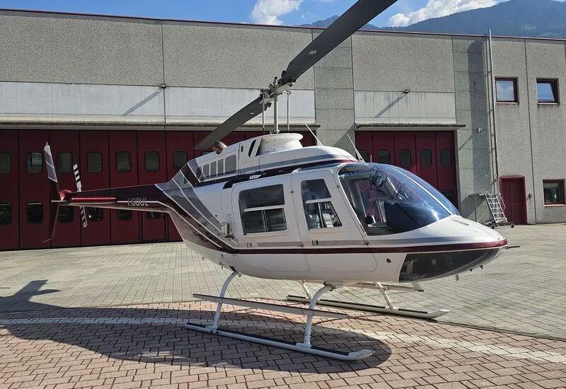 Exterior view of a Bell 206B JRIII, I-SOUL.