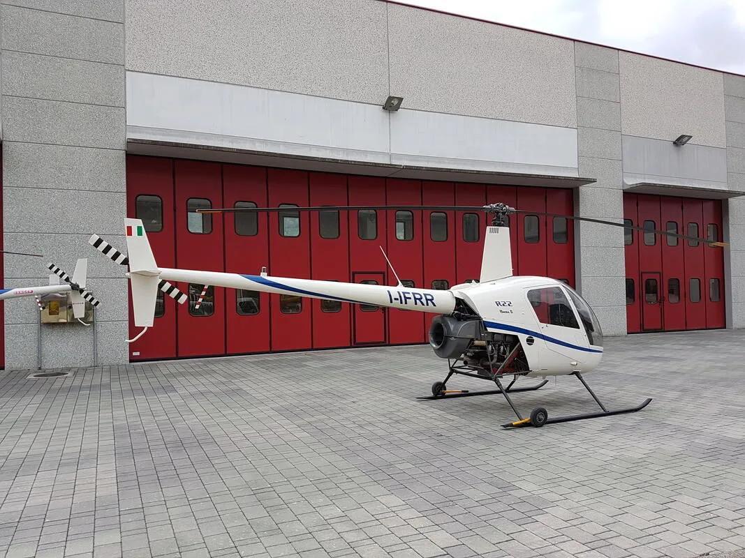 Exterior view of a 2001 Robinson R22 Beta II IFR Trainer, I-IFRR.
