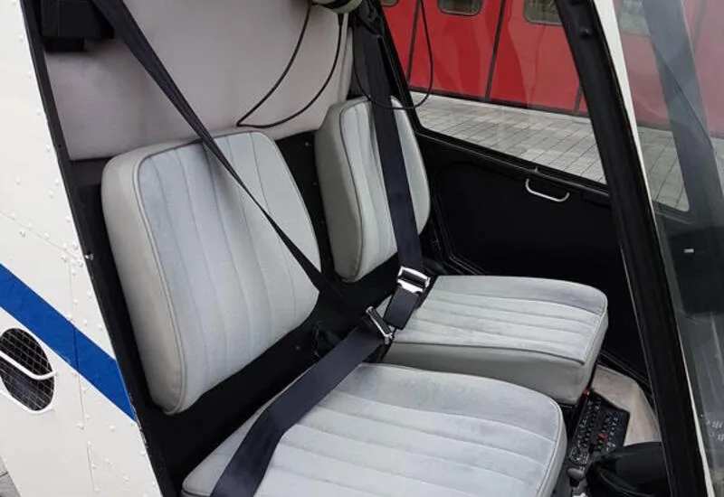 Cabin interior of a 2001 Robinson R22 Beta II IFR Trainer.