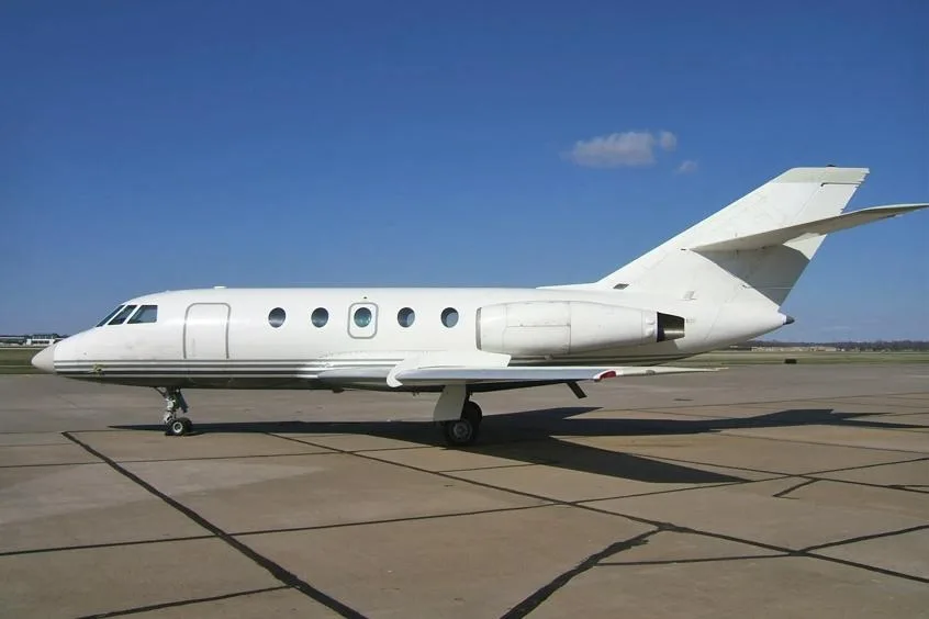 Exterior view of a 1965 Dassault Falcon 20.