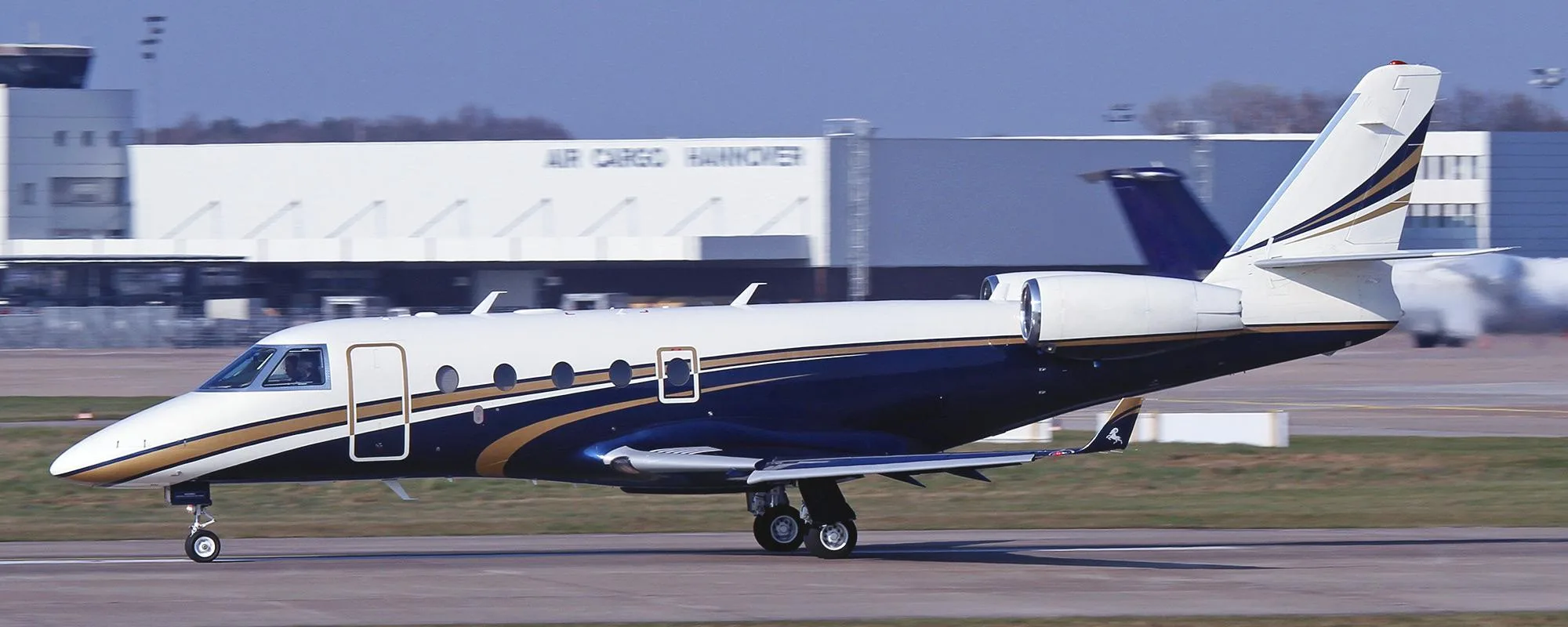 Exterior view of a 2002 Gulfstream, G-150.