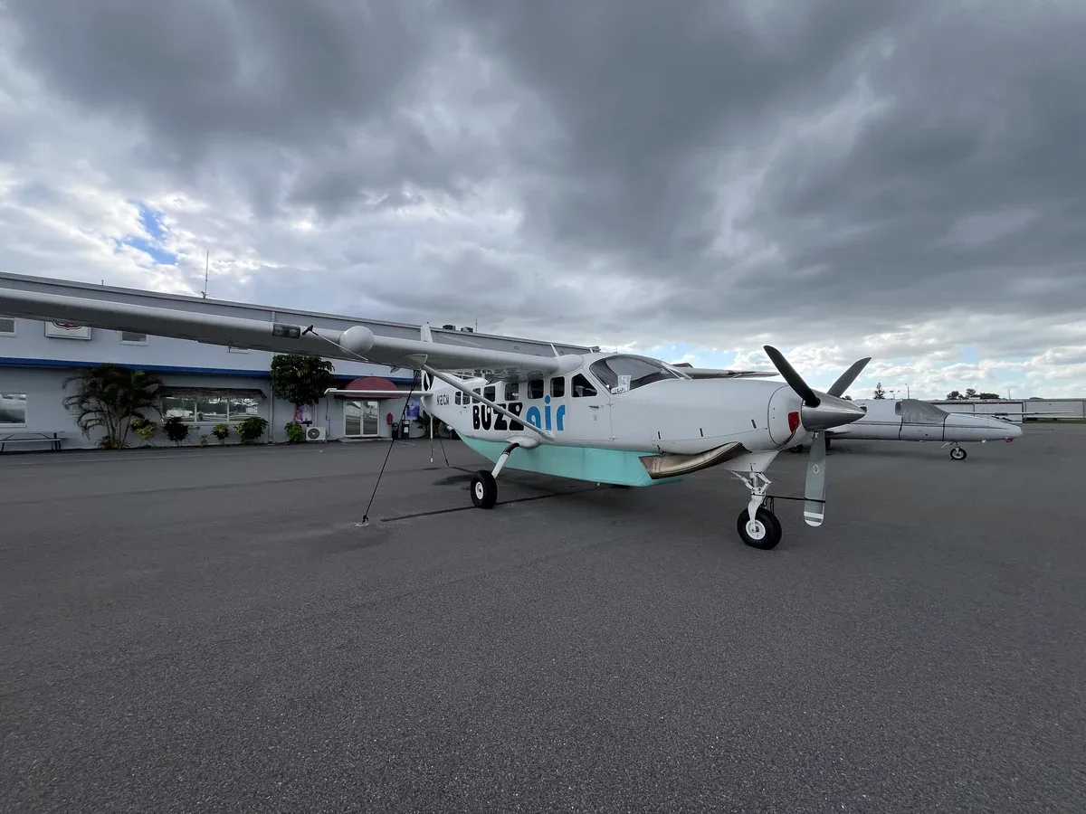 Marketing image of a 1993 Cessna Caravan 208B.