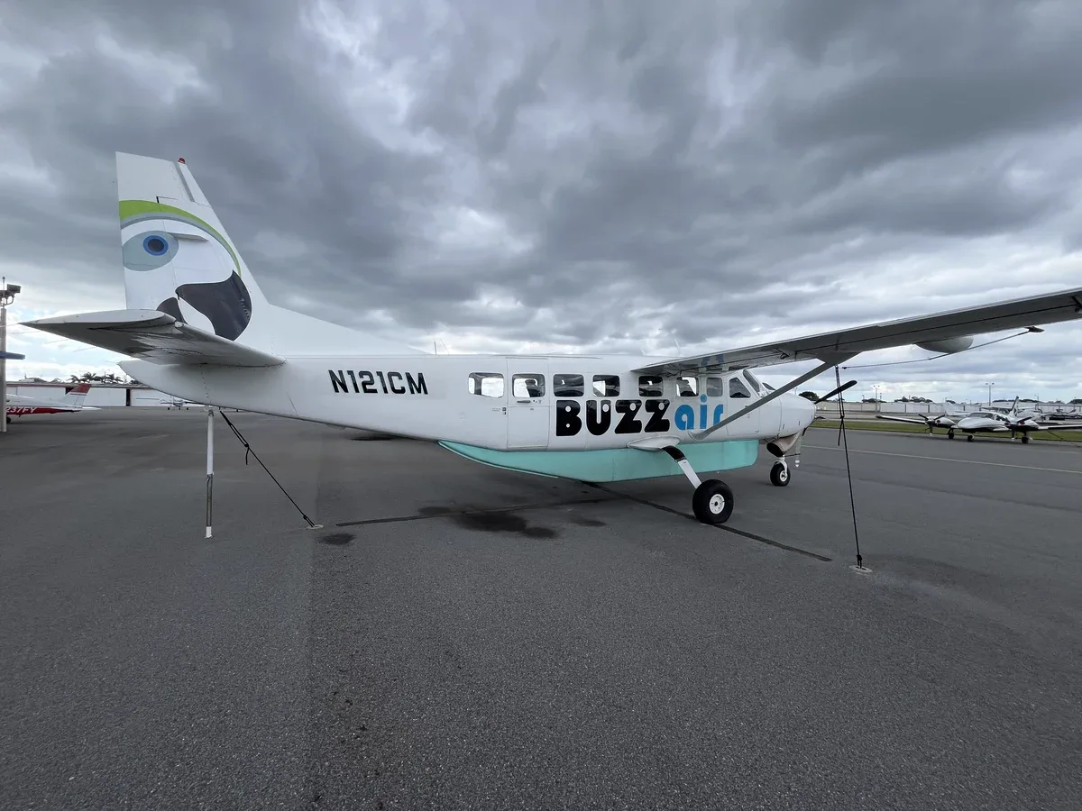 Marketing image of a 1993 Cessna Caravan 208B.