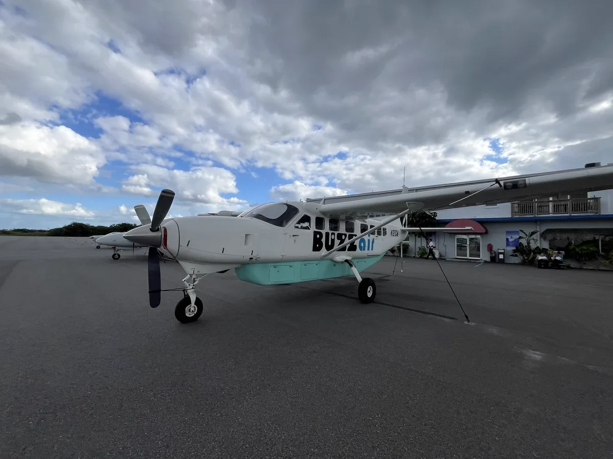 Marketing image of a 1993 Cessna Caravan 208B.