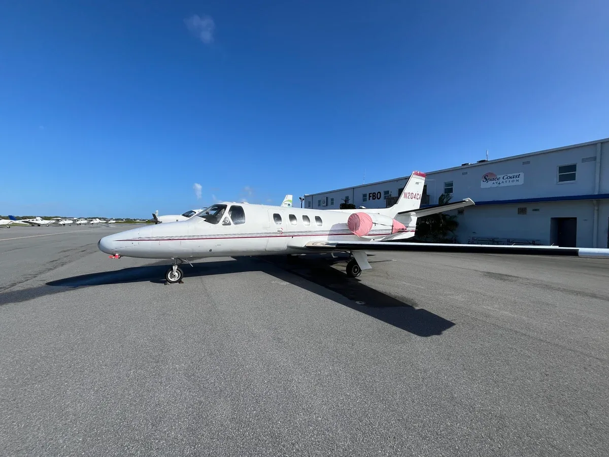 Exterior view of a 1978 Cessna Citation 1SP, N204CA.