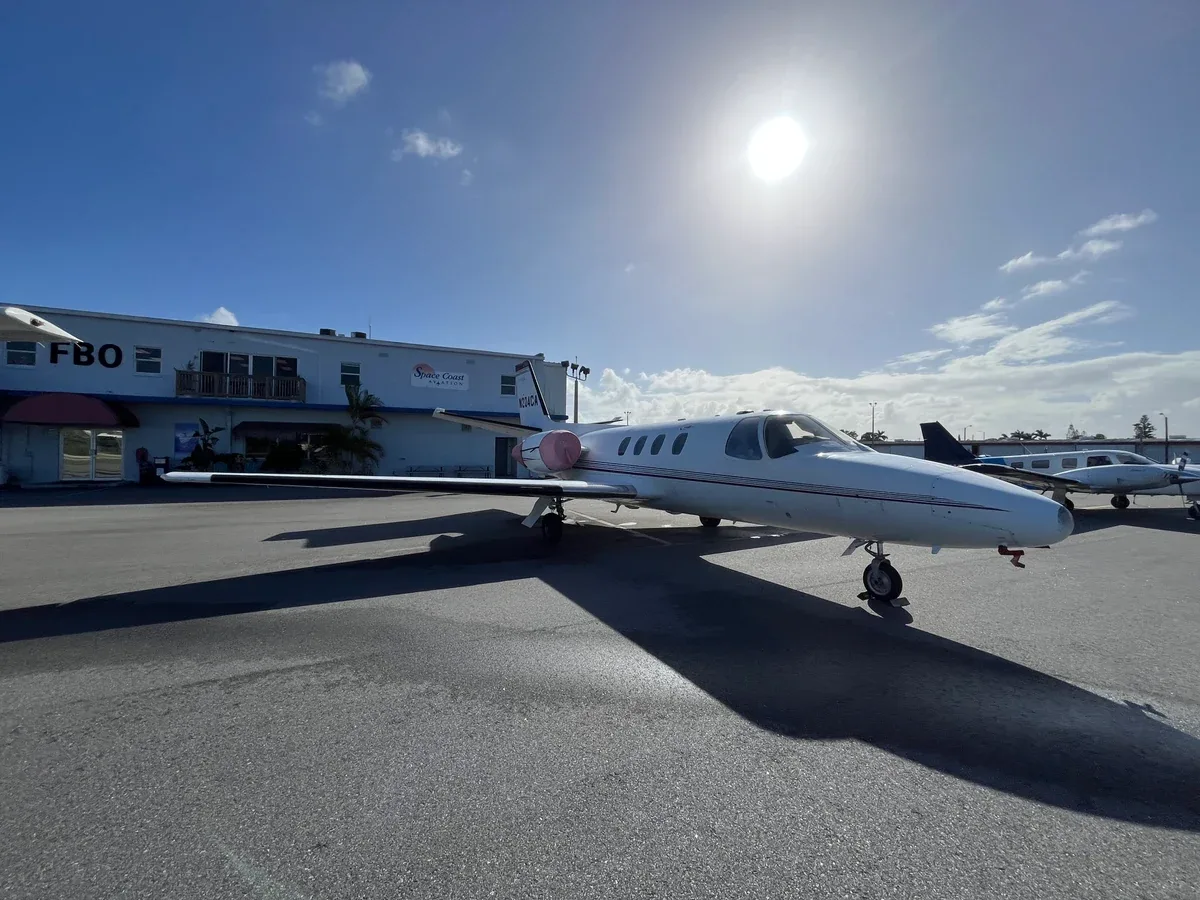 Exterior view of a 1978 Cessna Citation 1SP, N204CA.