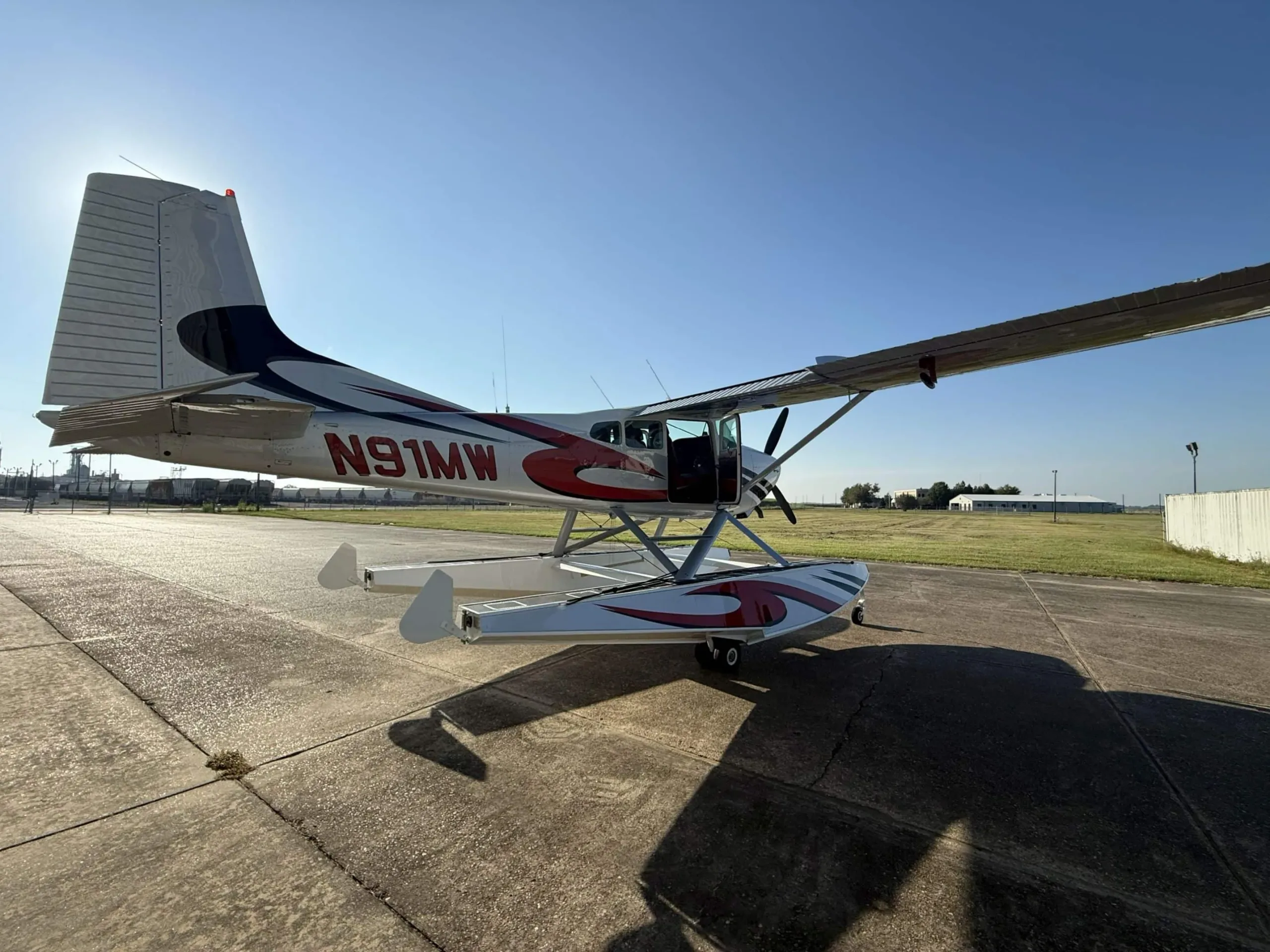 Exterior view of a 1982 Cessna A185F.