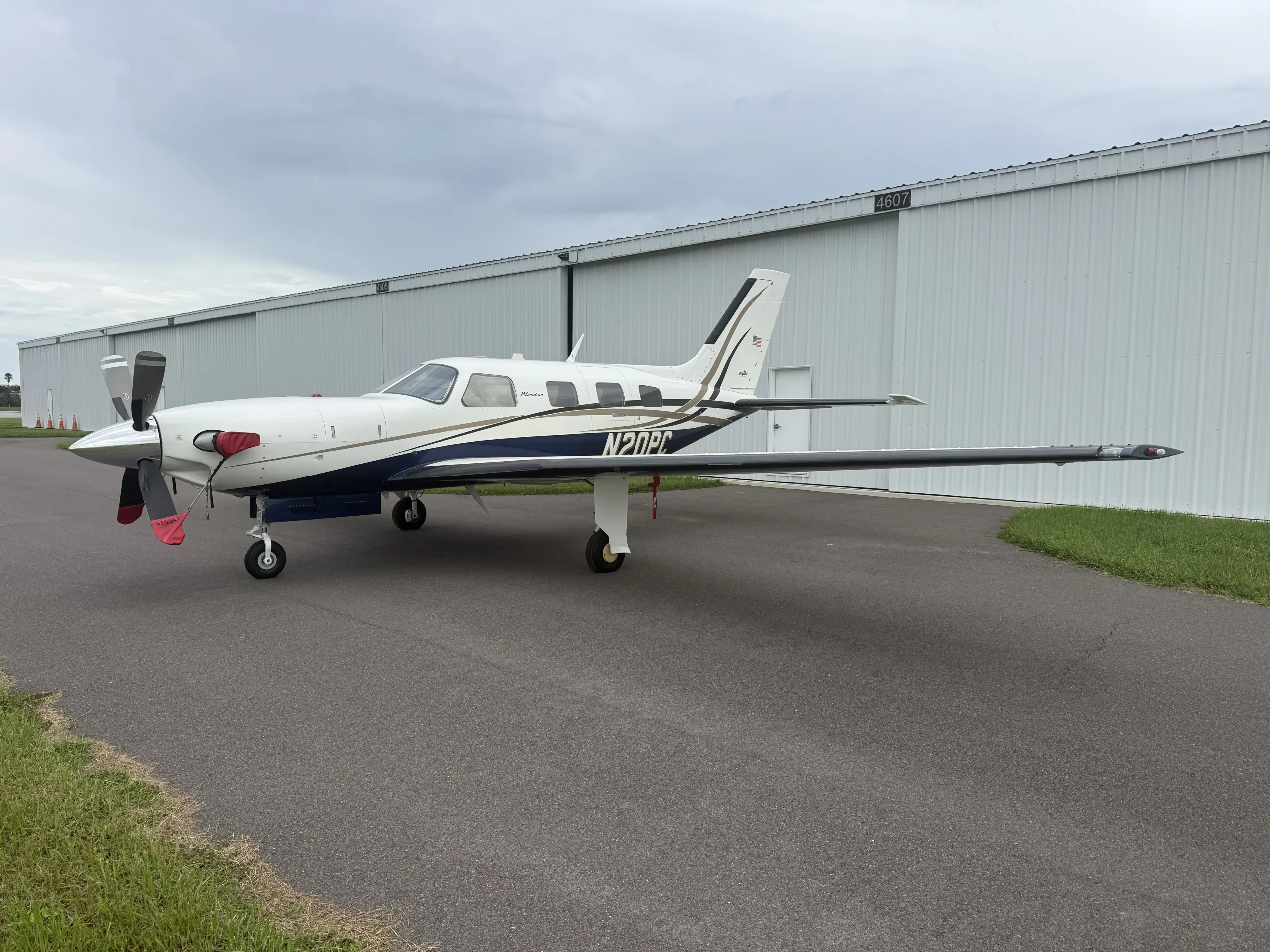 Exterior view of a 2008 Piper Meridian.