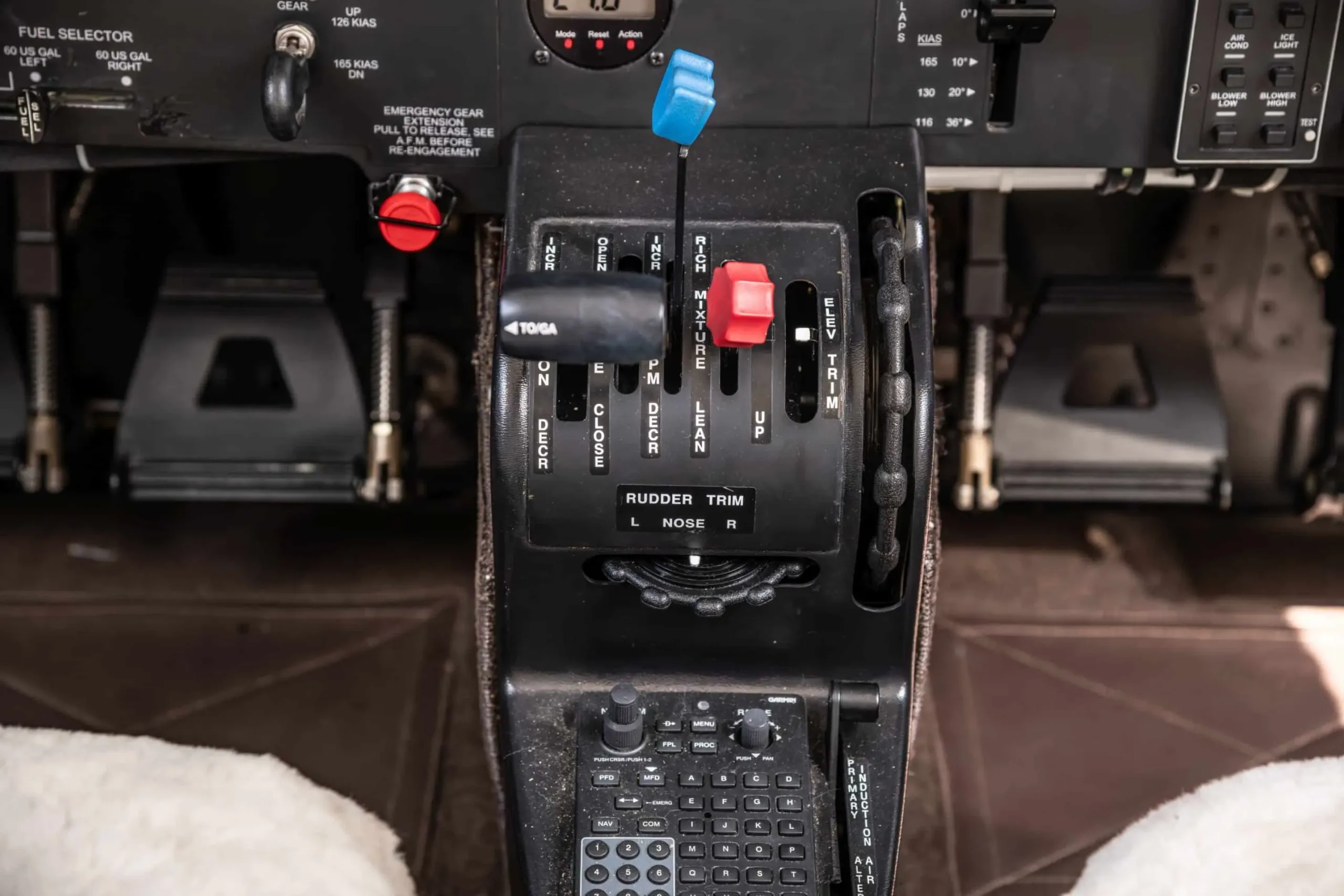 Avionics suite of a 2016 Piper M350.