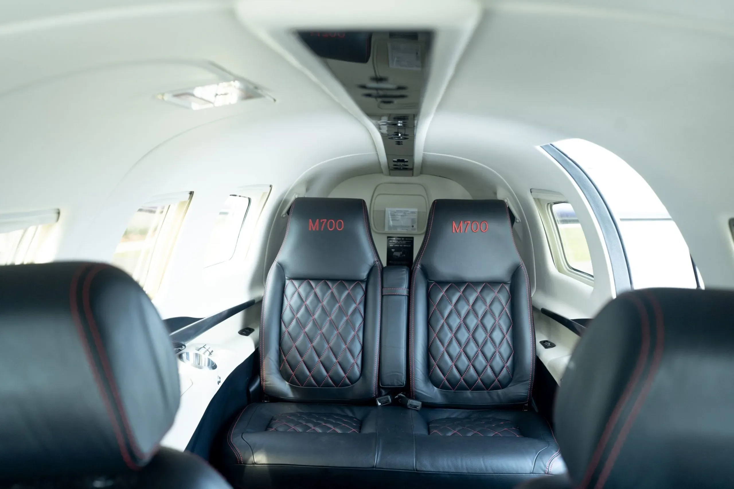 Cabin interior of a 2024 Piper M700 Fury.