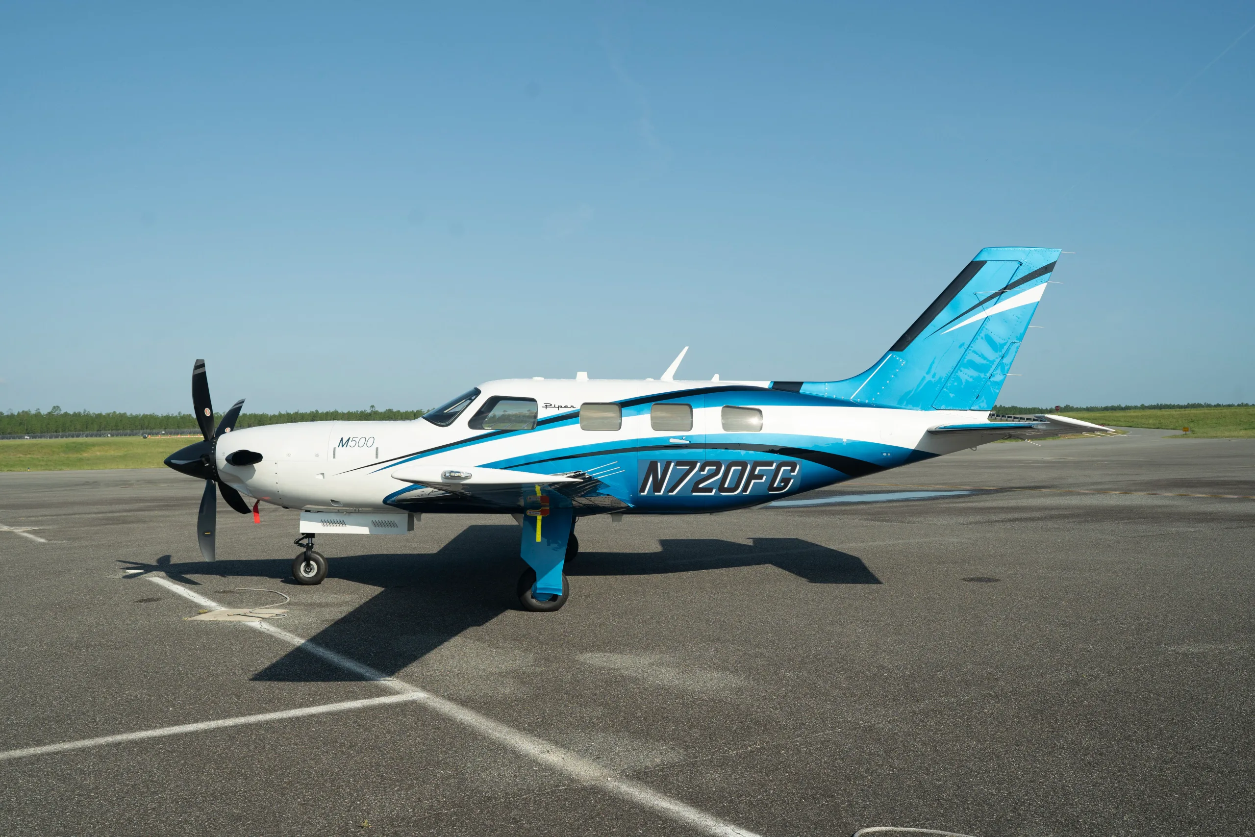 Avionics suite of a 2025 Piper M500.
