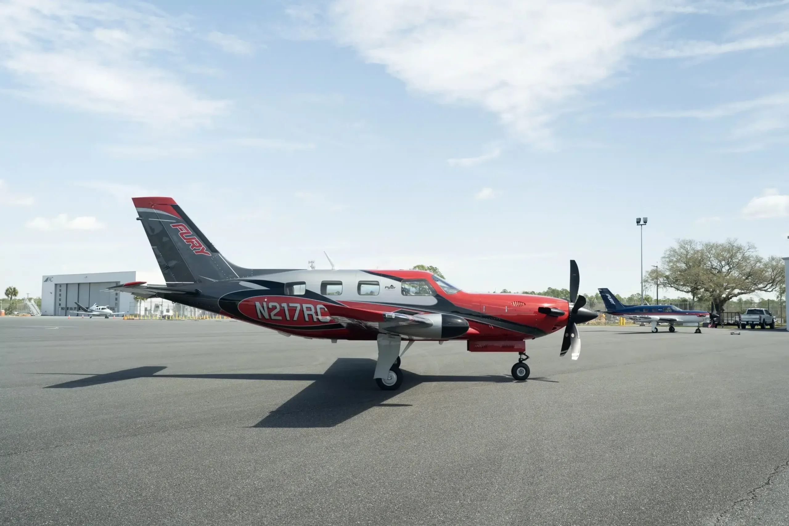 Avionics suite of a 2025 Piper M700 Fury.