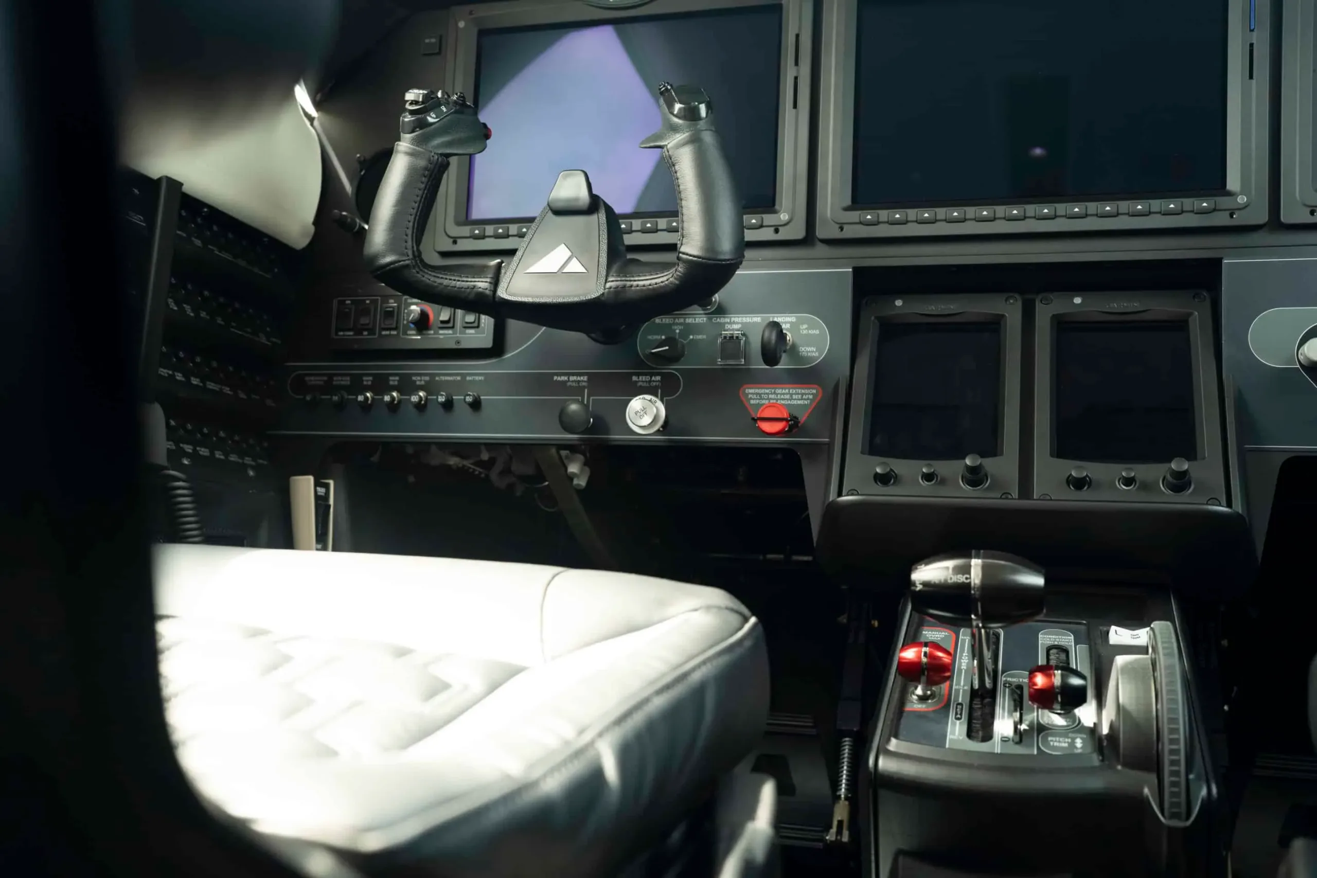 Cockpit and instrument panel of a 2026 Piper M700 Fury.
