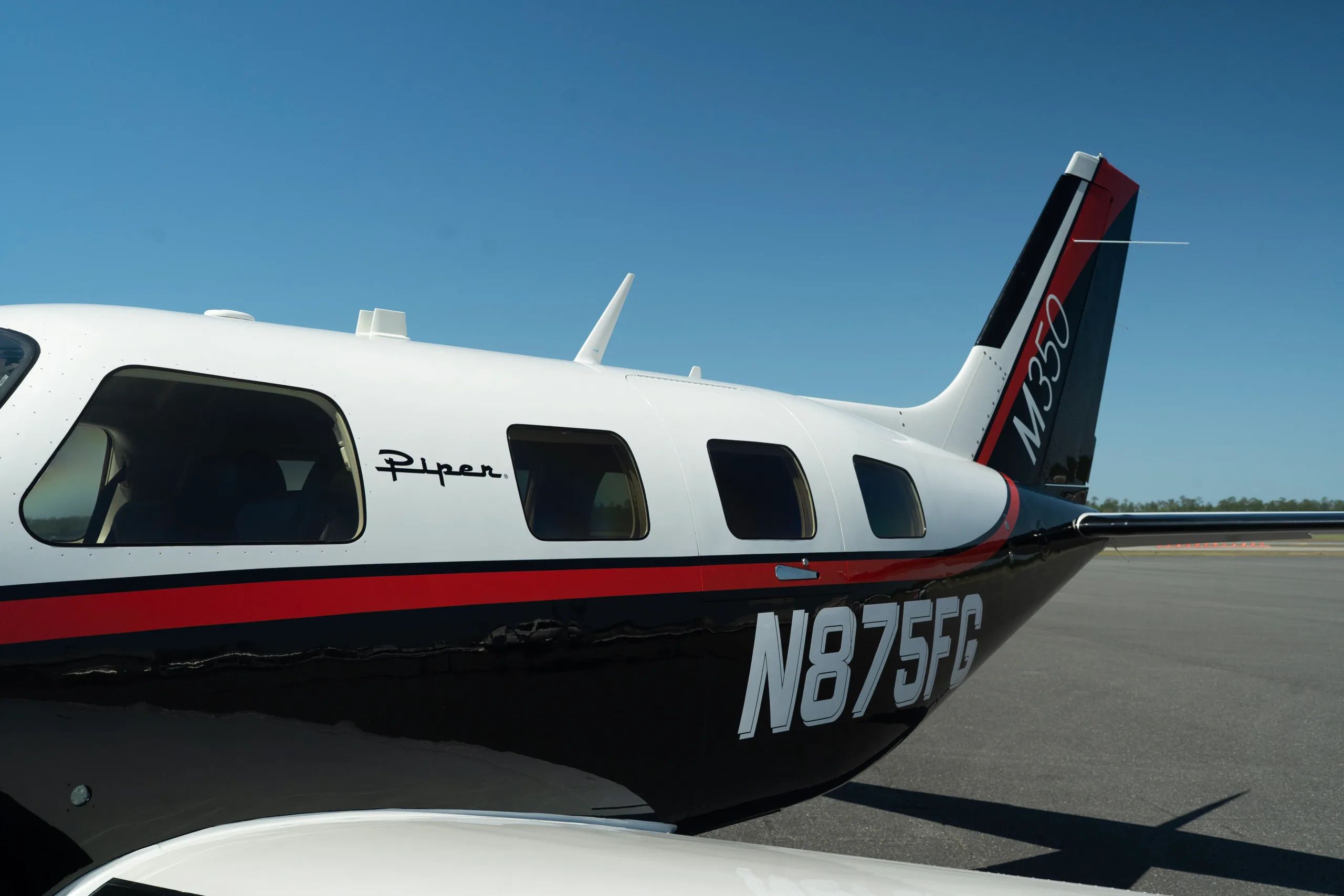 Exterior view of a 2026 Piper M350.
